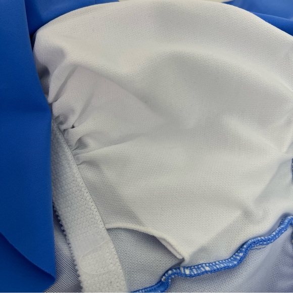 Bal Harbour Blue V-Neck Ruffle One Piece Swim - Picture 4 of 12